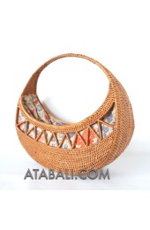 Ethnic Ata rattan unique style handwoven handbags shapes